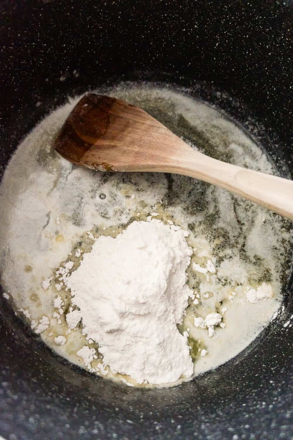 melted butter and all purpose flour in a large pot