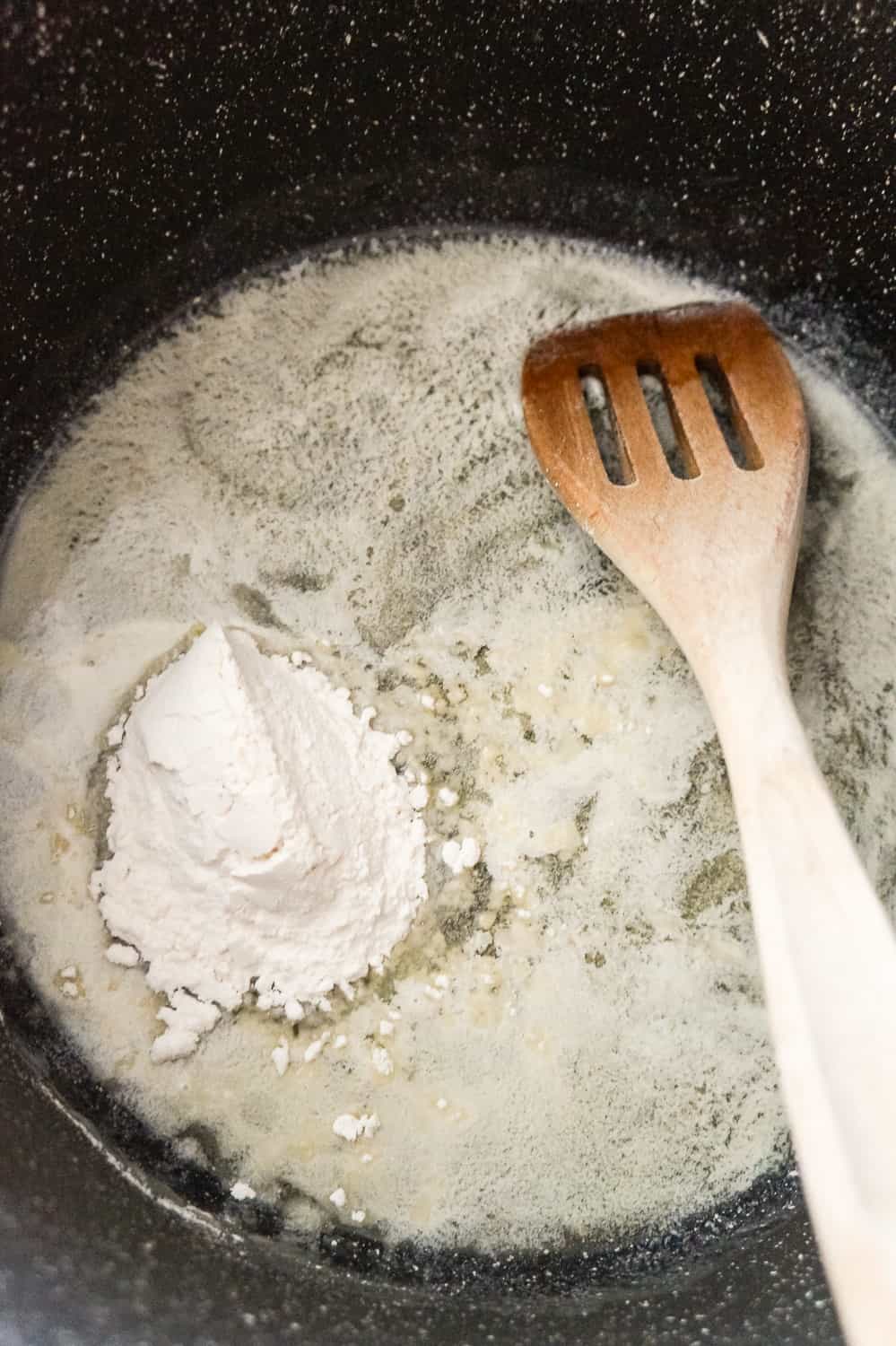 melted butter and all purpose flour in a large pot
