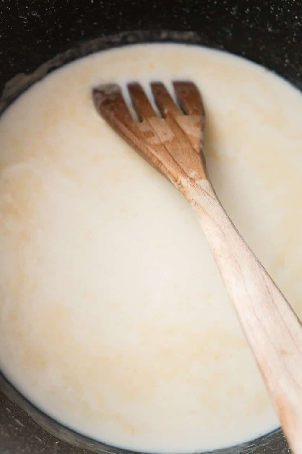 milk in a large pot
