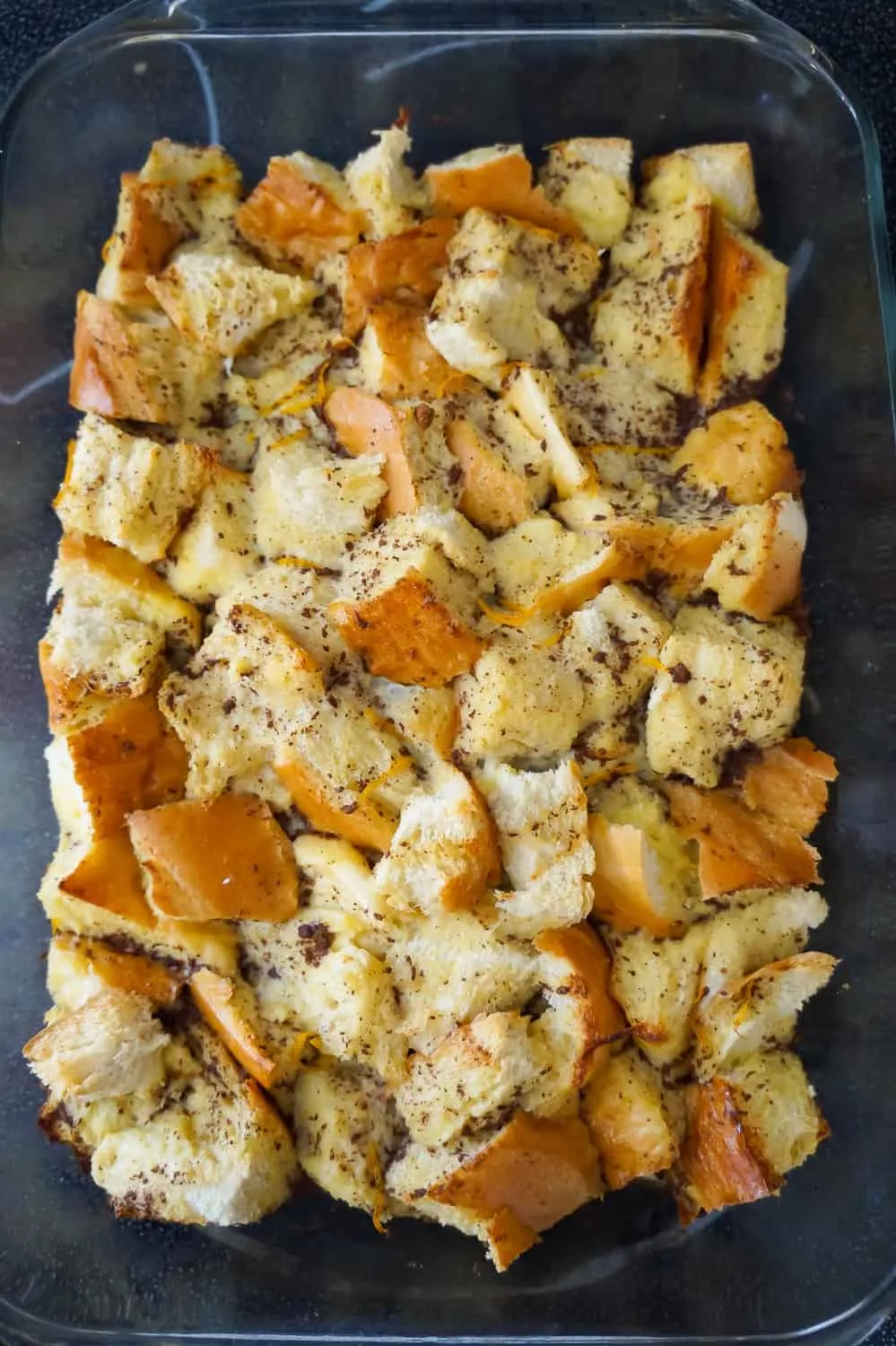french toast casserole after baking