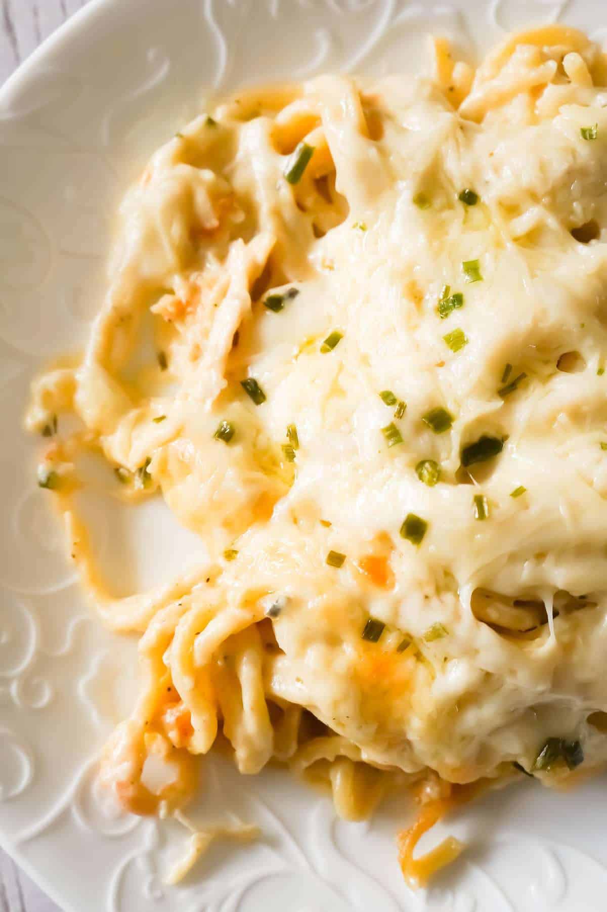 Turkey Tetrazzini is a creamy and cheesy baked pasta recipe perfect for usi...