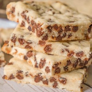 Chocolate Chip Shortbread Cookie Bars are an easy cookie bar recipe perfect for Christmas or any other occasion.