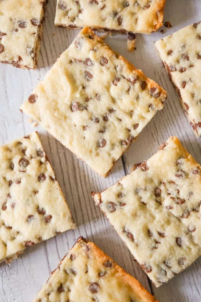 Chocolate Chip Shortbread Cookie Bars THIS IS NOT DIET FOOD