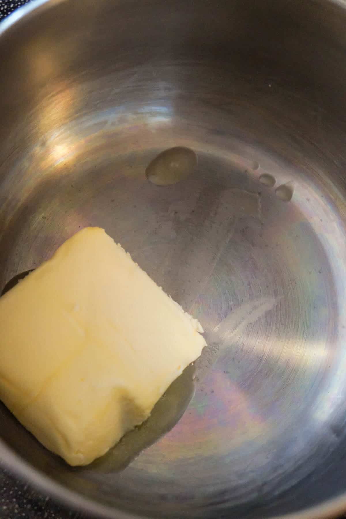 butter in a saucepan