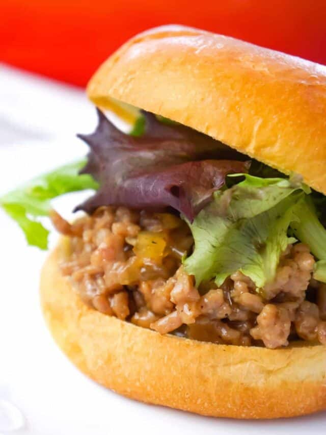 Honey Garlic Chicken Sloppy Joes are an easy weeknight dinner recipe using ground chicken coated in a sweet and savoury honey garlic sauce served on Brioche buns.