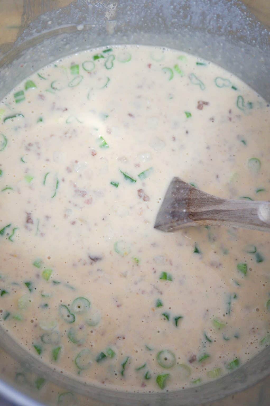 Instant Pot Bacon Cheeseburger Soup with Potatoes THIS IS NOT DIET FOOD