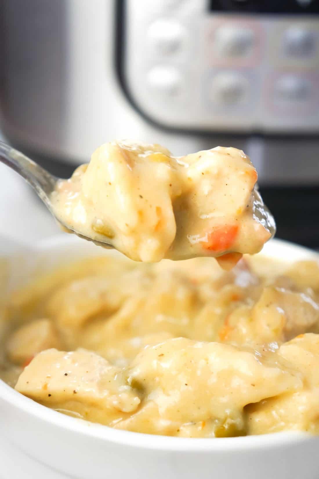 Instant Pot Chicken and Dumplings with Biscuits THIS IS NOT DIET FOOD