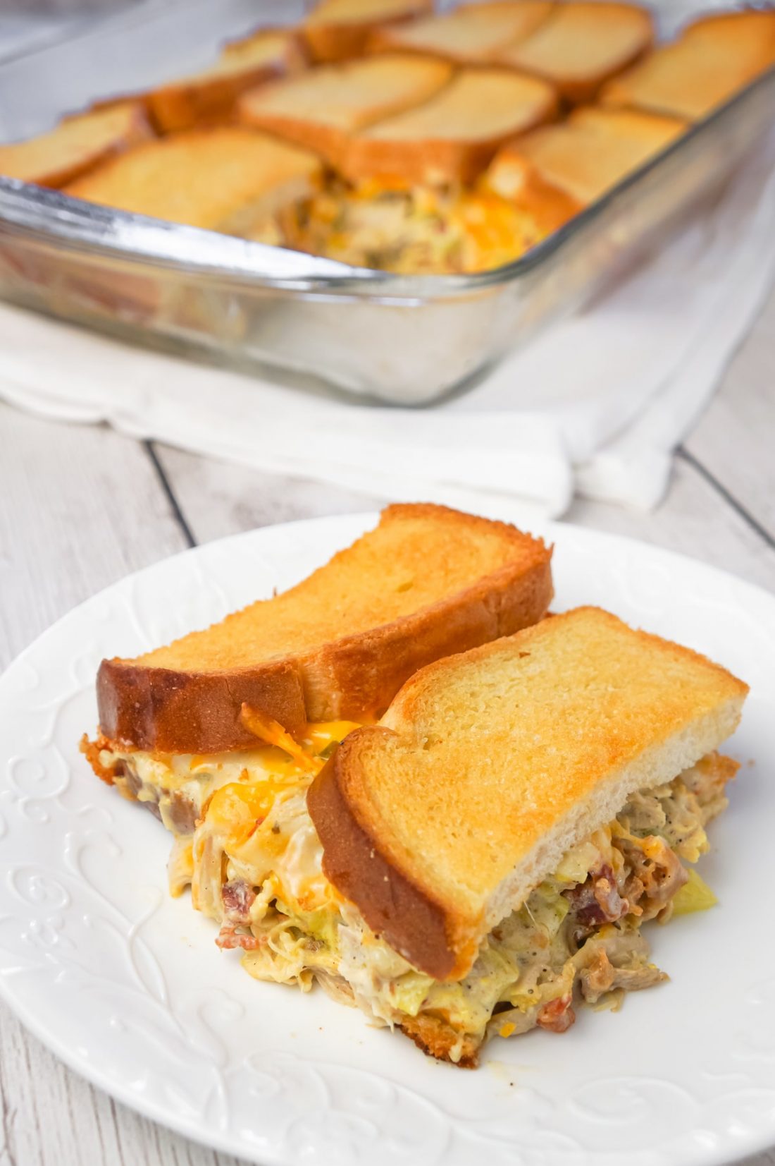 Dill Pickle Chicken Grilled Cheese Casserole THIS IS NOT DIET FOOD
