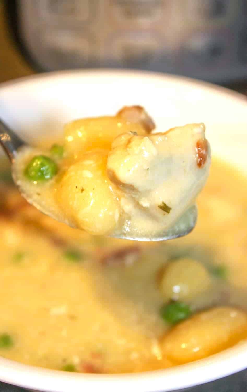 Instant Pot Cheesy Chicken Gnocchi Soup