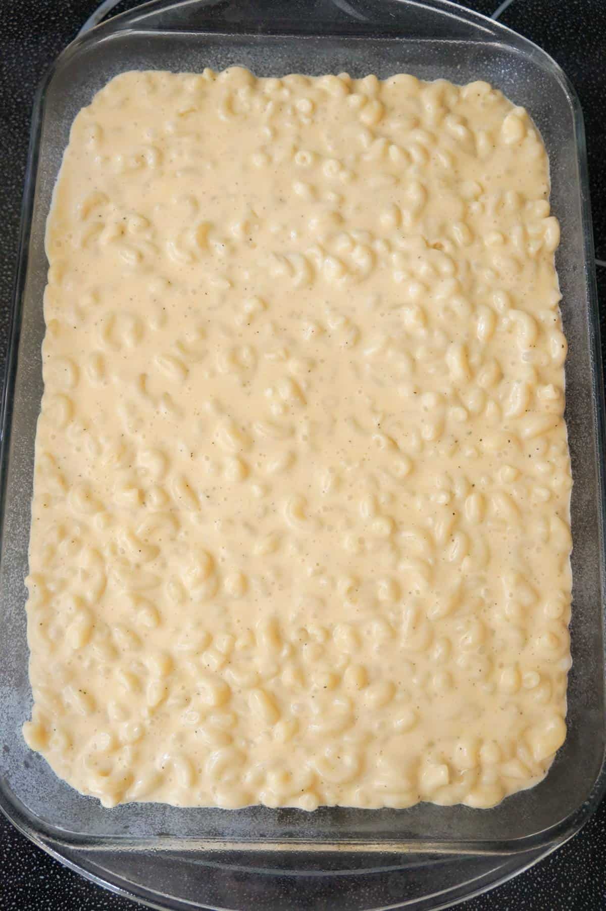 mac and cheese in a baking dish