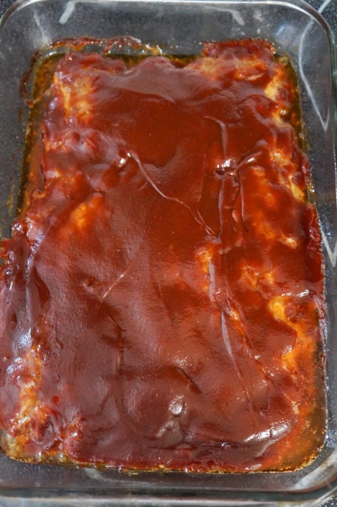 meatloaf in a baking dish