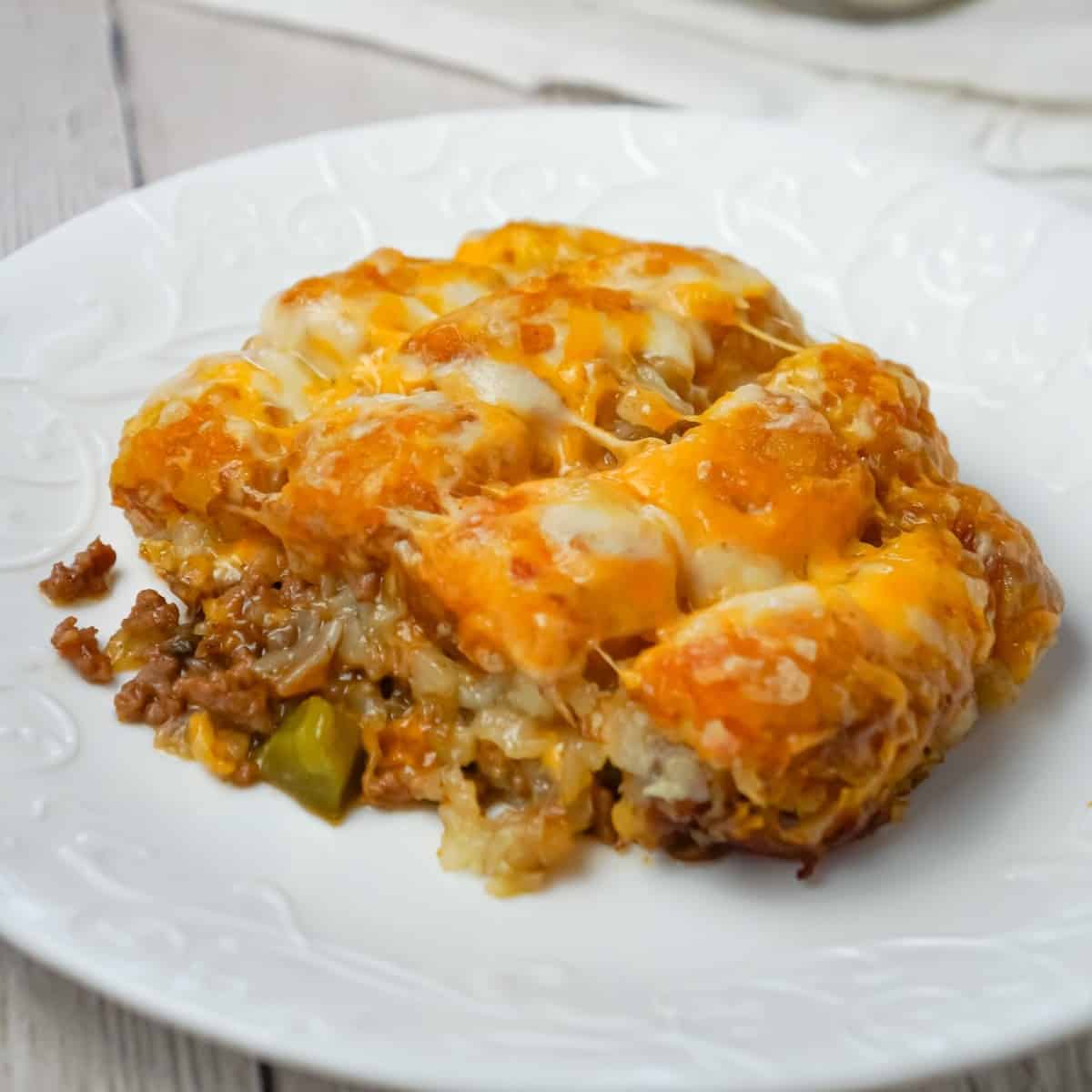 Philly Cheesesteak Casserole With Tater Tots