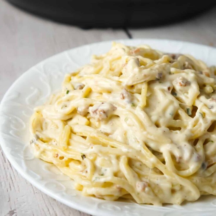 Instant Pot Bacon Cream Cheese Spaghetti This Is Not Diet Food