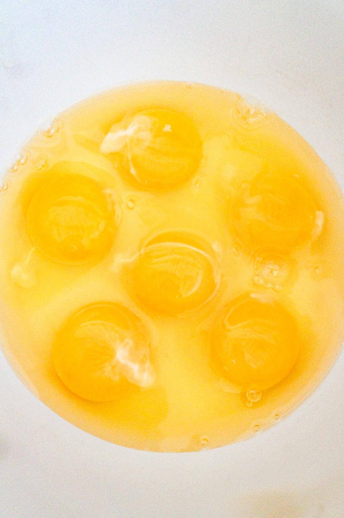 eggs in a mixing bowl