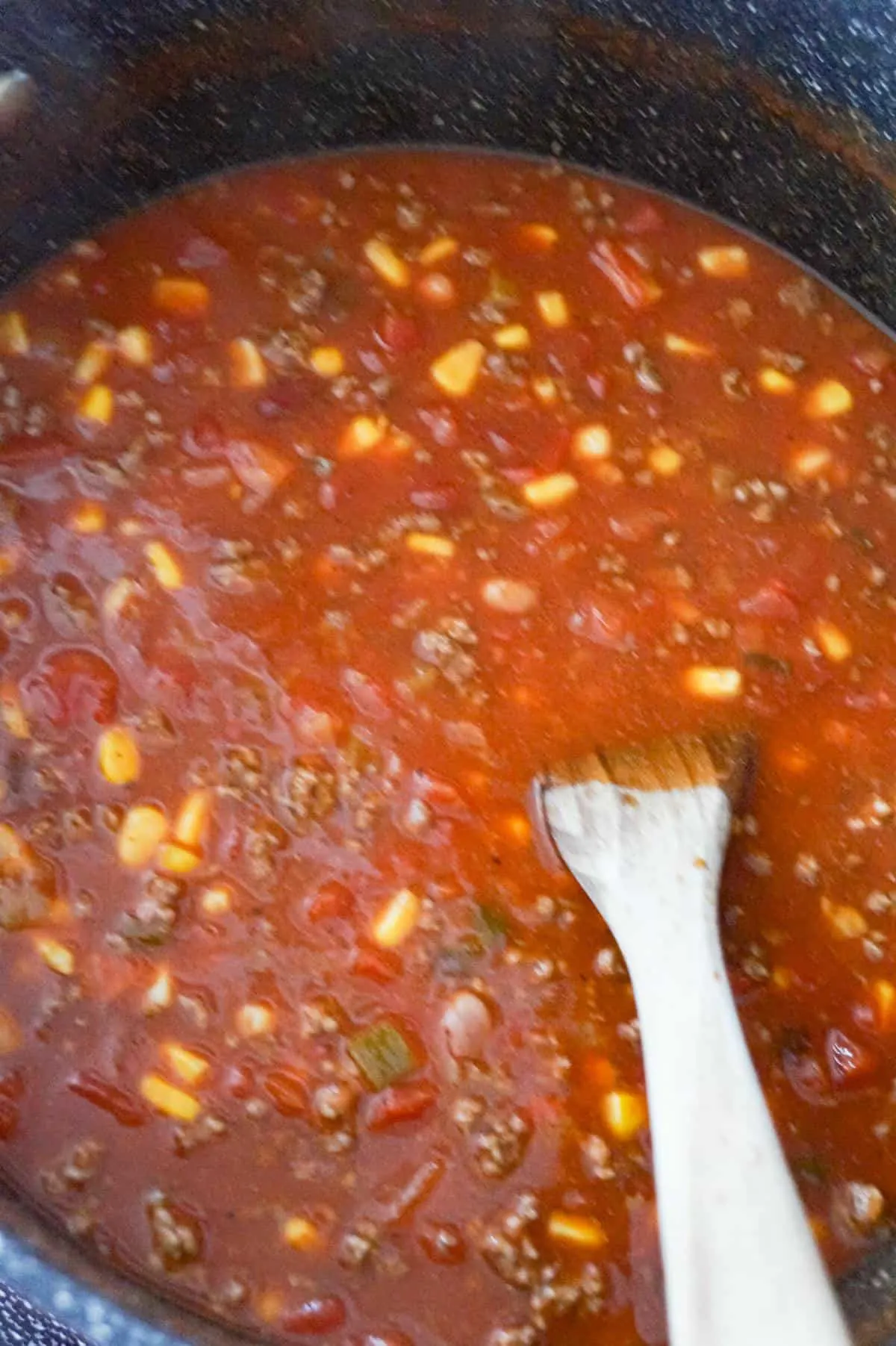taco soup mixture in a large pot