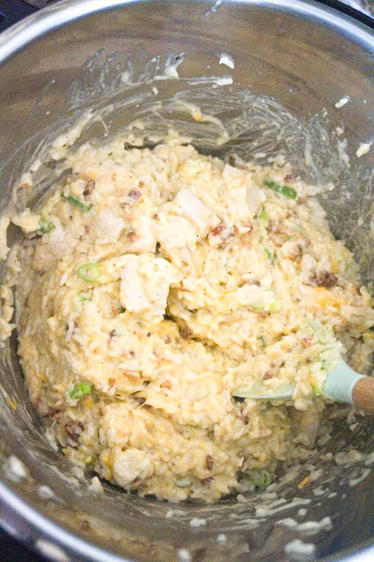 Instant Pot chicken and rice after cooking
