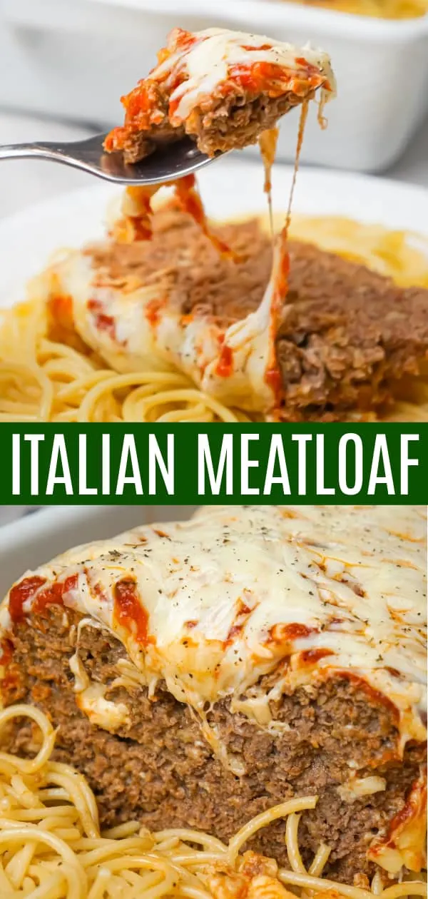 Italian Meatloaf is a delicious two pound ground beef meatloaf recipe loaded with Italian seasoned bread crumbs, marinara sauce and a blend of Italian cheeses.