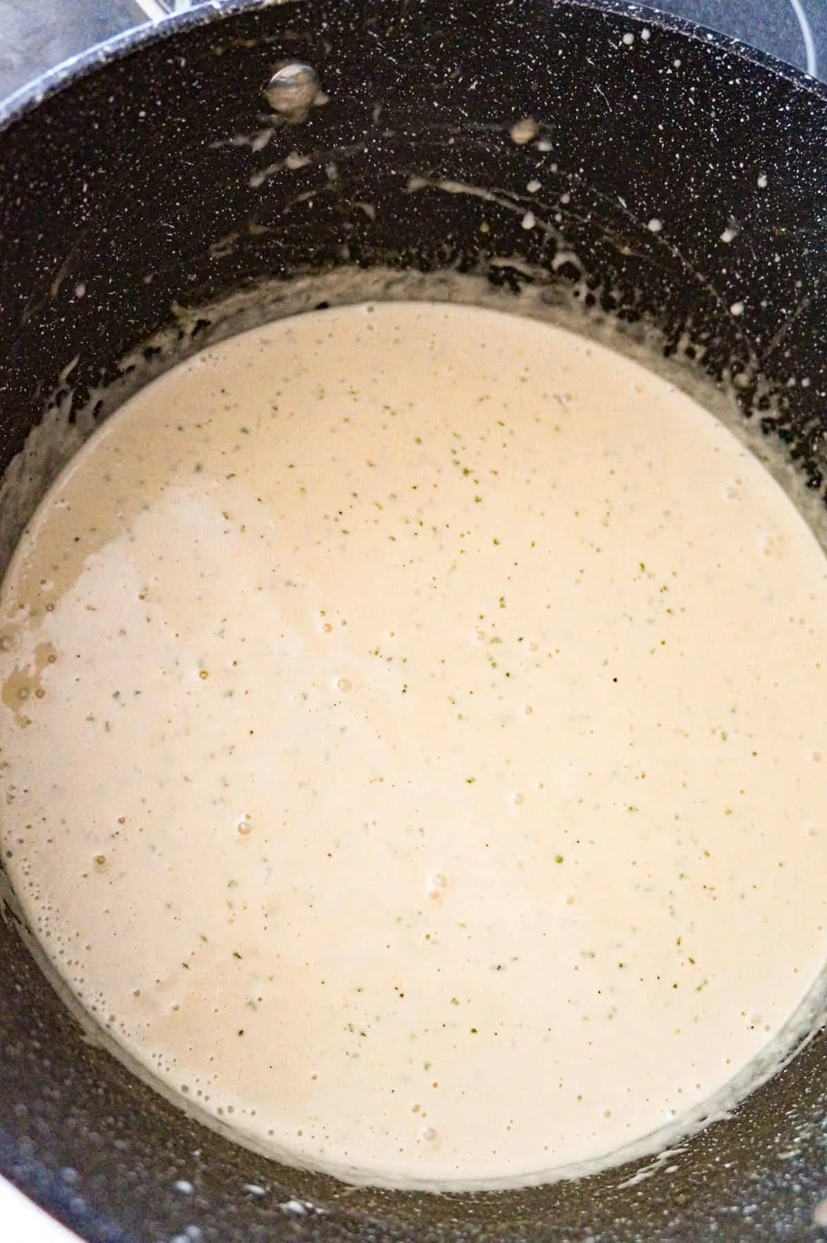 cream sauce in a large pot