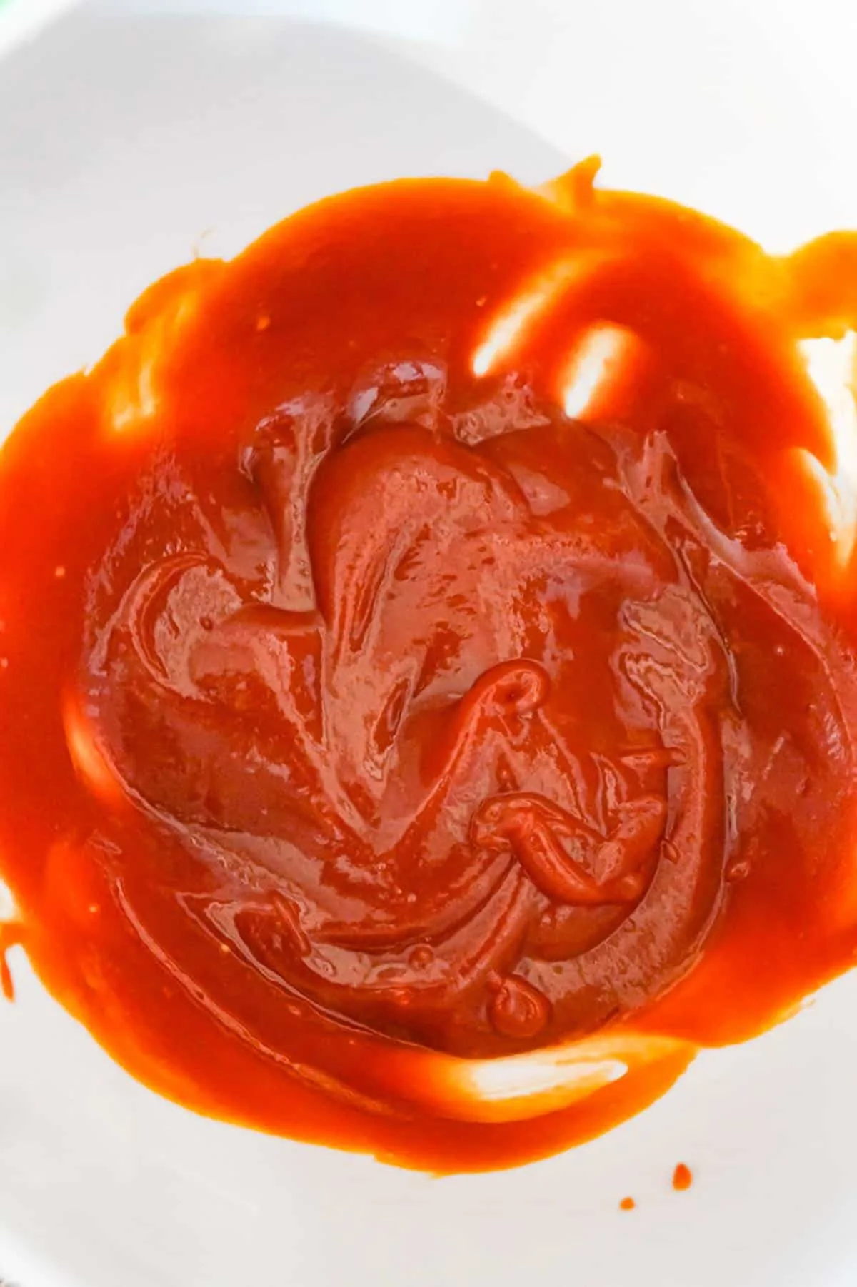 ketchup glaze mixture in a mixing bowl