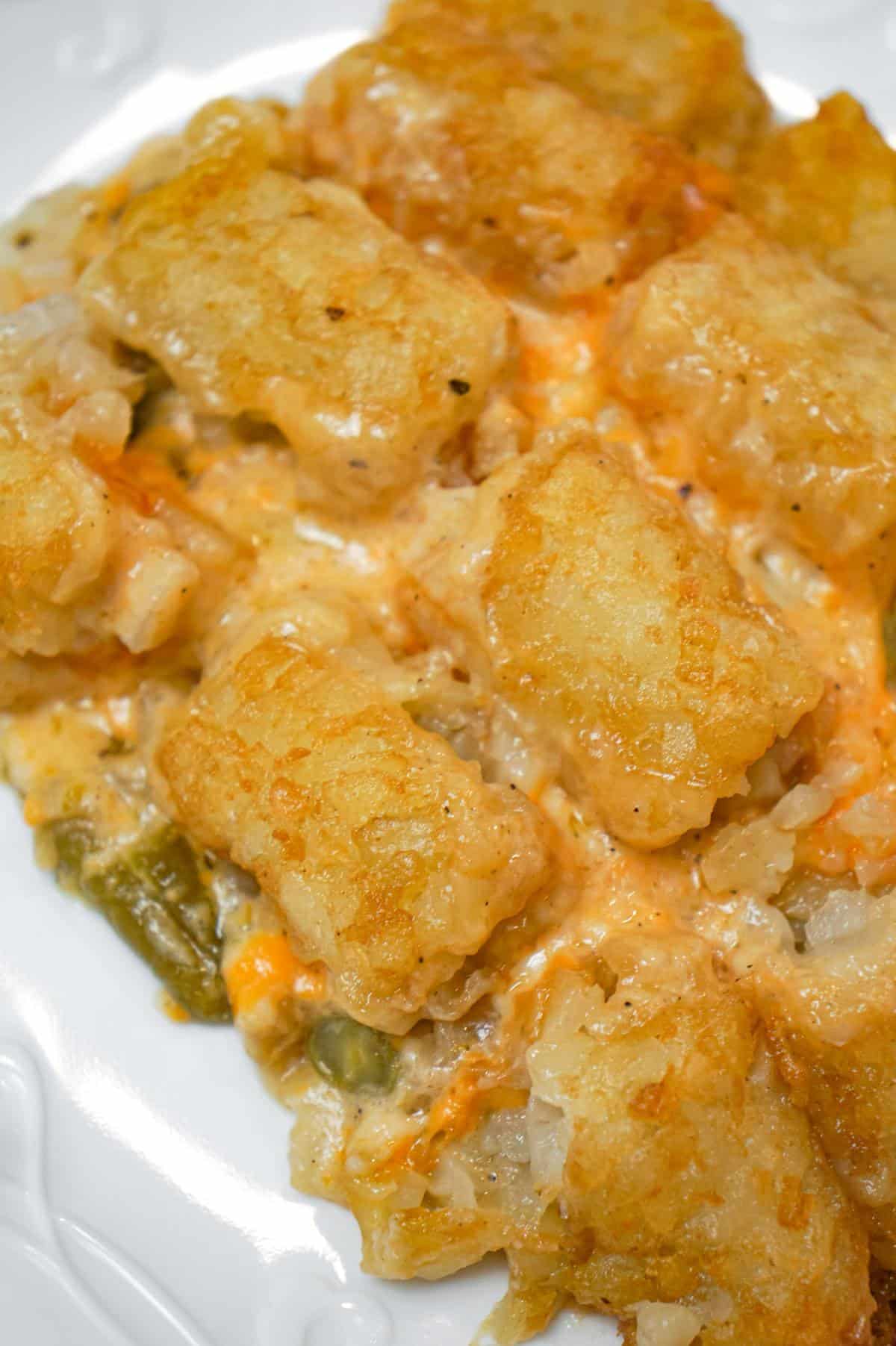 Green Bean Casserole with Tater Tots - THIS IS NOT DIET FOOD