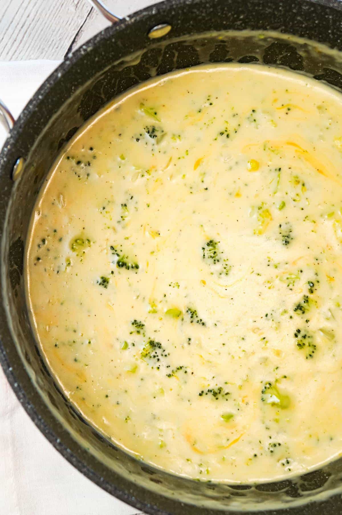 Broccoli Cheddar Soup is a thick and creamy soup recipe loaded with broccoli florets and cheddar cheese.