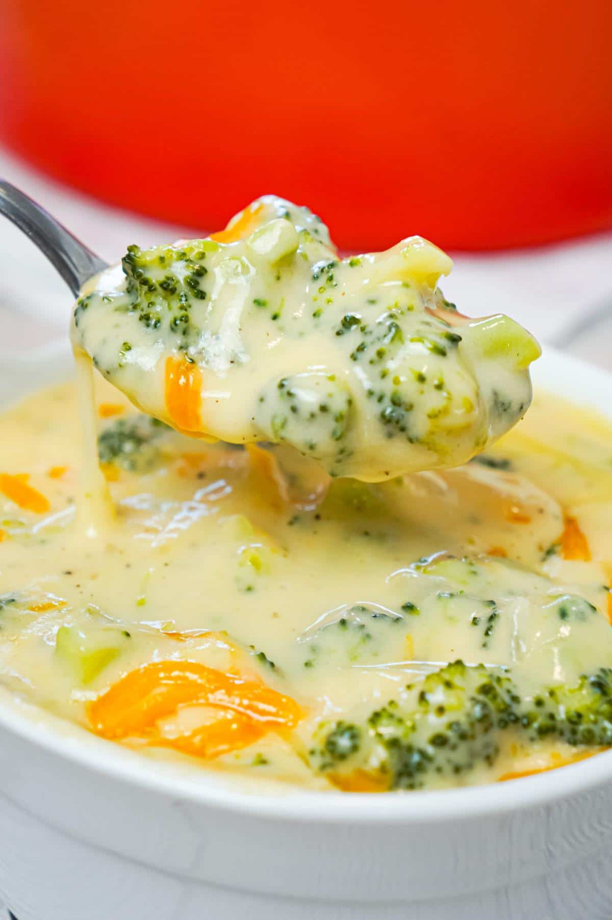 Broccoli Cheddar Soup is a thick and creamy soup recipe loaded with broccoli florets and cheddar cheese.