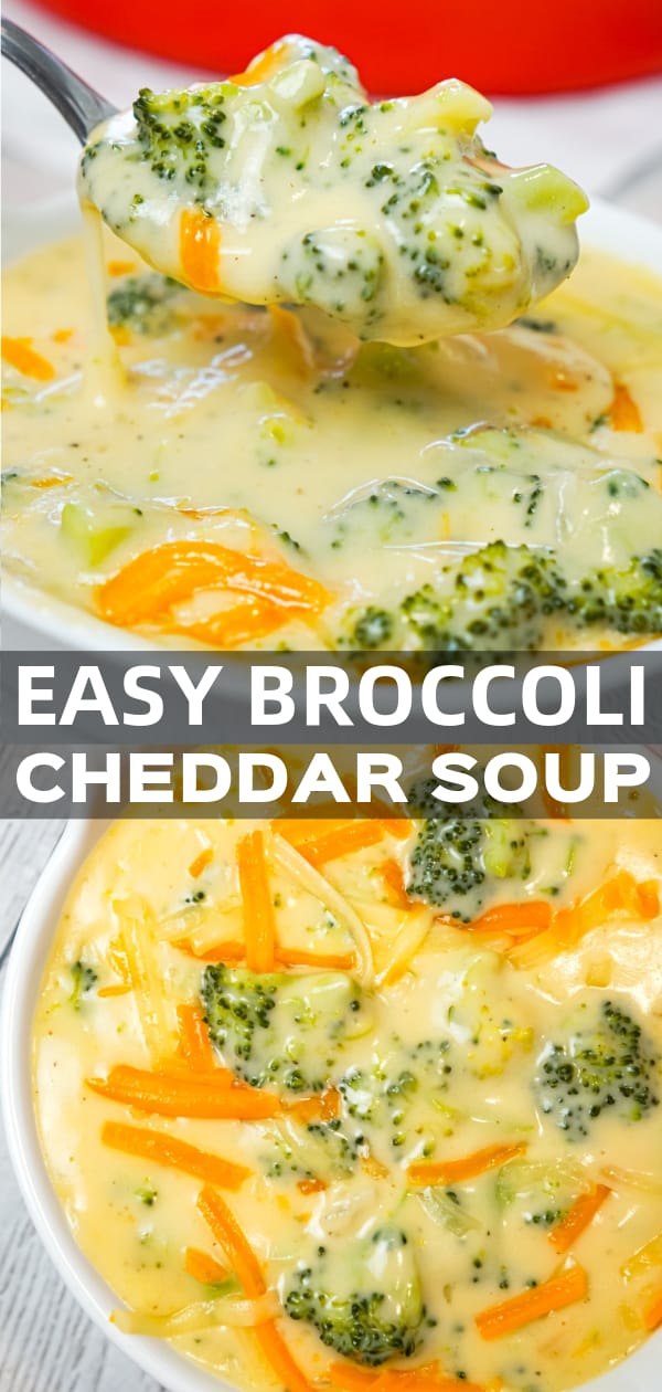 Broccoli Cheddar Soup is a thick and creamy soup recipe loaded with broccoli florets and cheddar cheese.