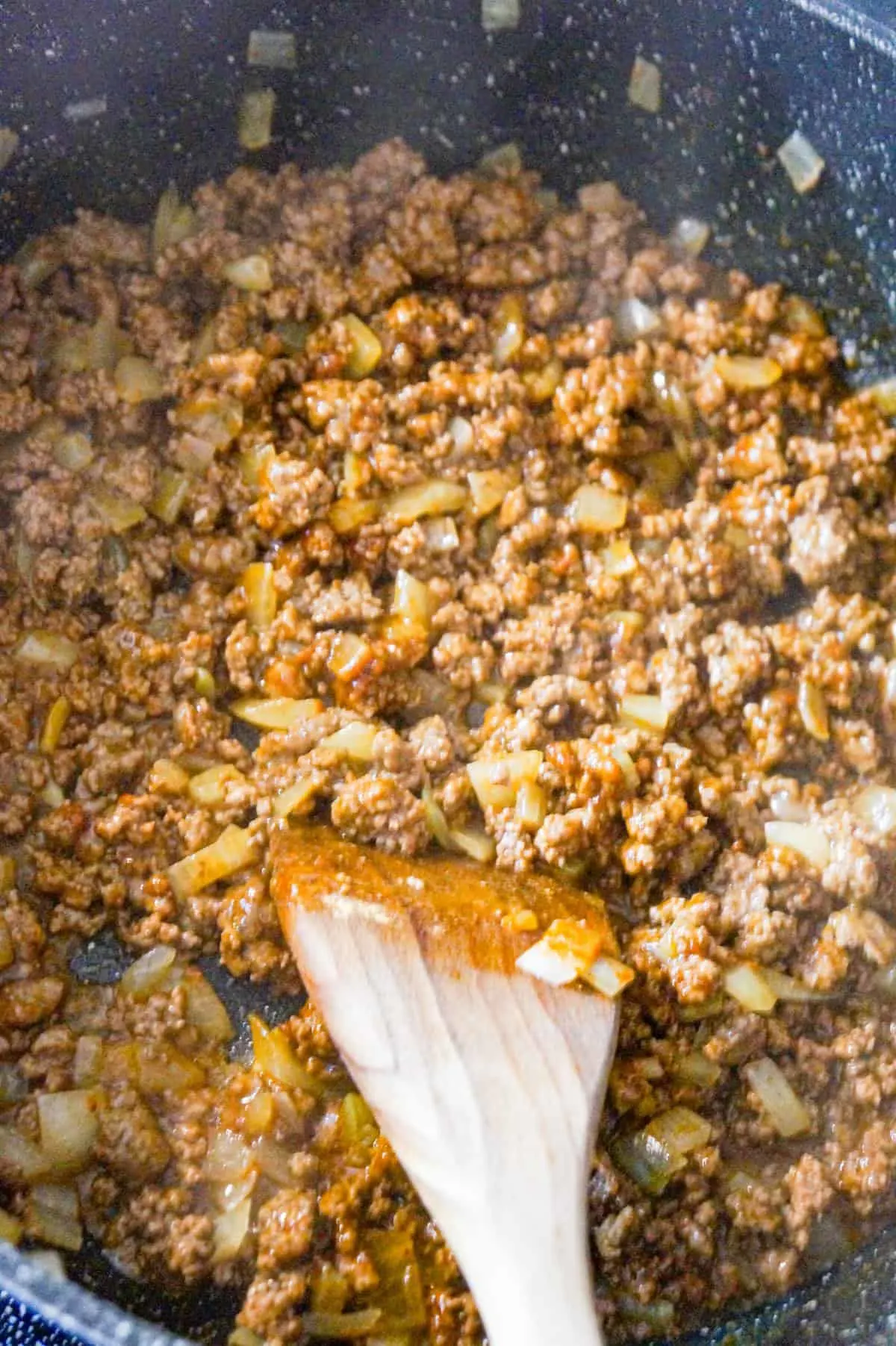 cooked ground beef tossed in taco seasoning