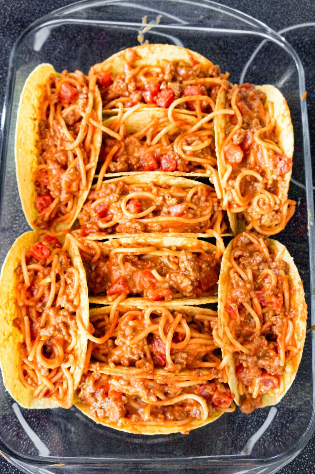 Spaghetti Tacos THIS IS NOT DIET FOOD