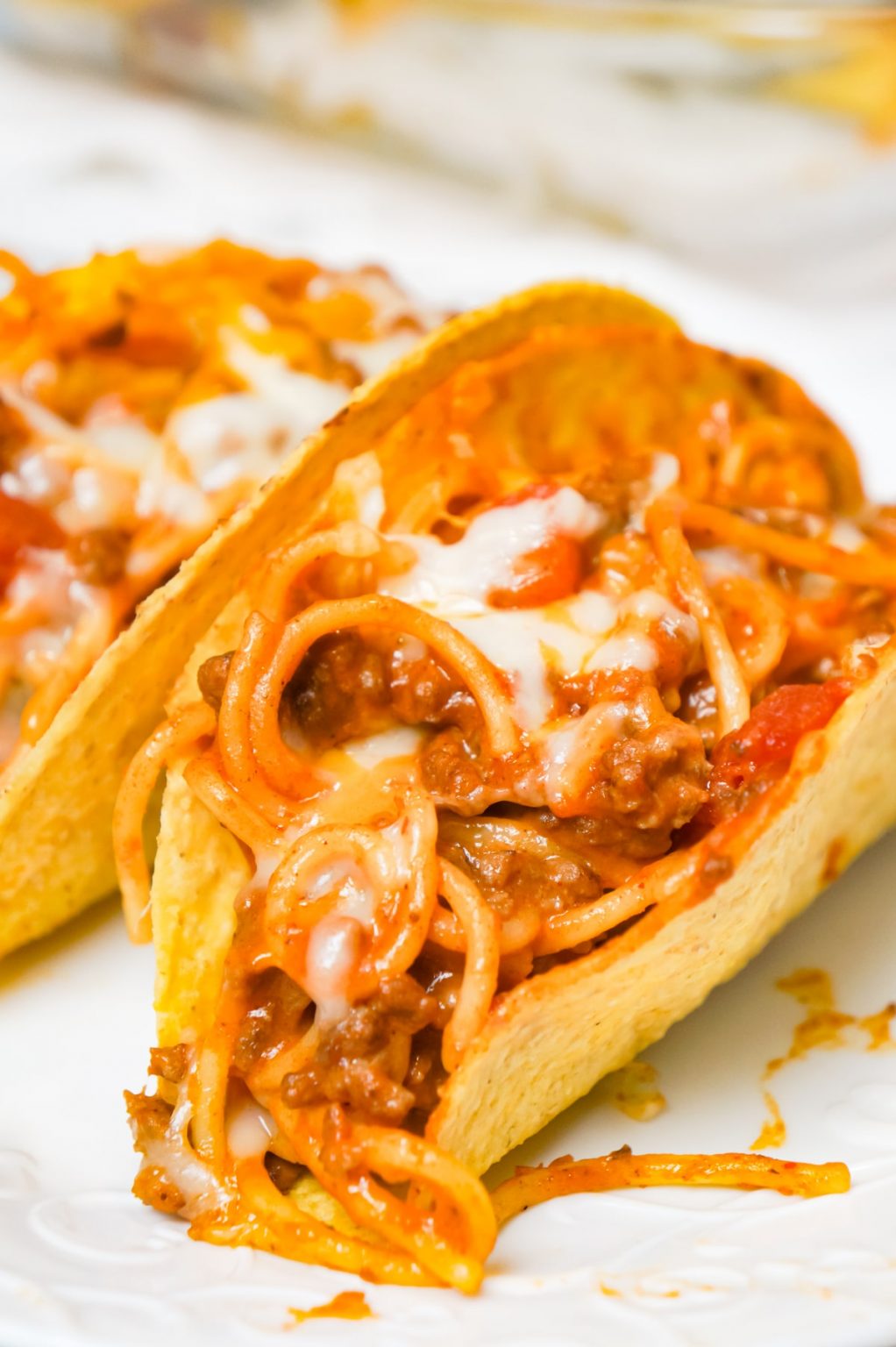 Spaghetti Tacos THIS IS NOT DIET FOOD