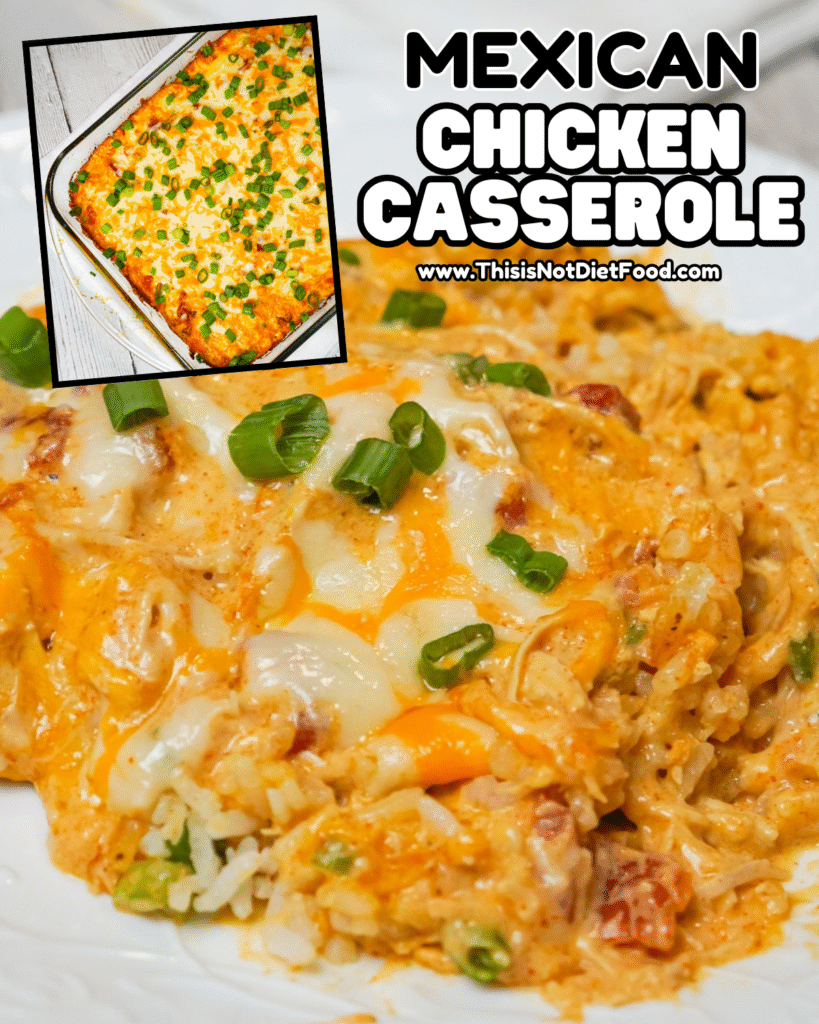 🌮 Mexican Chicken Casserole – Easy Tex‑Mex Dinner Recipe 🍗🧀
This Mexican Chicken Casserole is a cheesy, savory Tex‑Mex comfort meal loaded with seasoned chicken, tortillas or tortilla chips, Mexican cheese blend, bell peppers, corn & black beans, and bold Mexican spices — all baked into a crowd‑pleasing casserole! Perfect for easy weeknight dinners, family meal ideas, Mexican dinner recipes, cheesy chicken casserole, one‑dish meals, meal prep dinners, and comfort food favorites everyone will devour. Save this Mexican chicken casserole recipe, Tex‑Mex chicken bake, cheesy Mexican casserole, one‑pot dinner, and click for the full step‑by‑step recipe with photos & tips on This Is Not Diet Food! ❤️
#mexicanchickencasserole #texmexdinner #casserolerecipe #chickendinner #cheesycasserole #onepotmeal #easymeals #comfortfood #familyfavorite #thisisnotdietfood