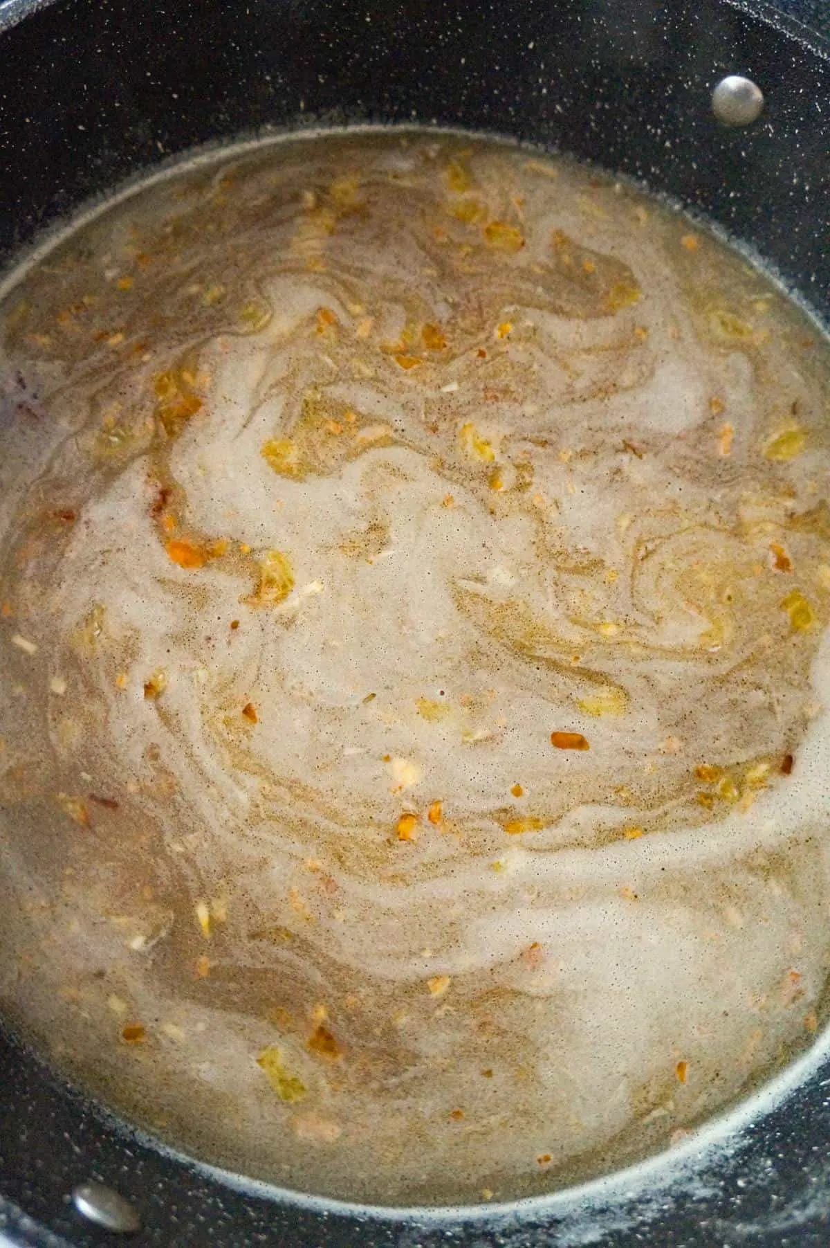 onion soup in a pot