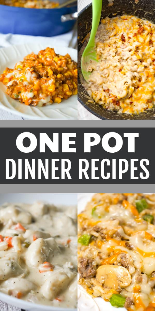 A variety of one pot stove top dinner recipes including chicken recipes, ground beef recipes, pasta recipes, rice recipes and more.