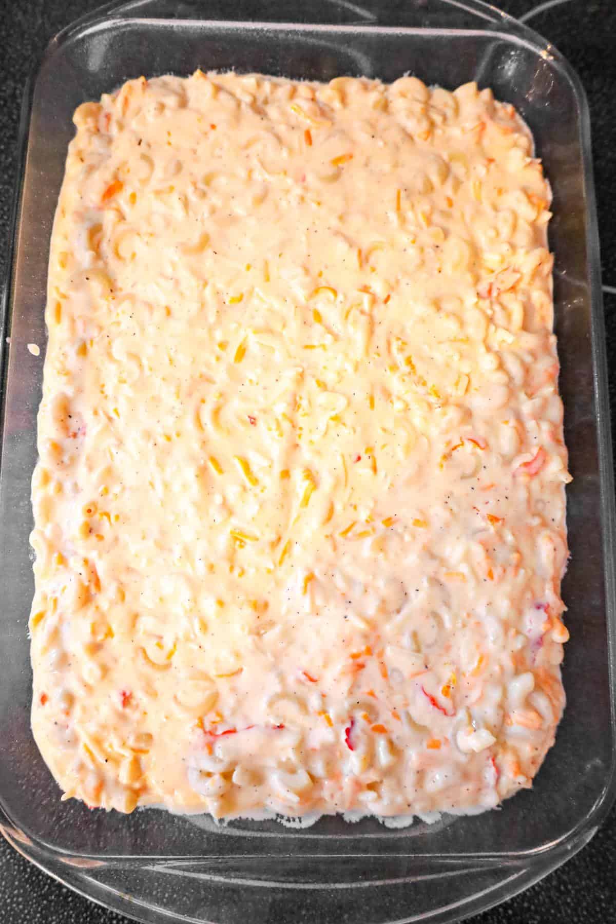 macaroni and cheese in a baking dish