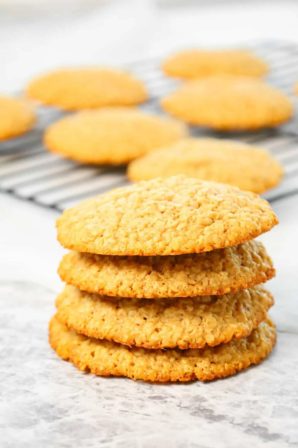 Peanut Butter Oatmeal Cookies are a delicious soft and chewy cookie recipe made with smooth peanut butter and quick oats.