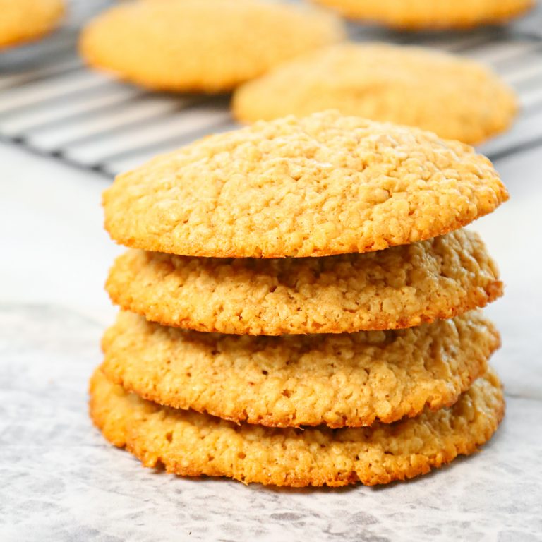 Peanut Butter Oatmeal Cookies are a delicious soft and chewy cookie recipe made with smooth peanut butter and quick oats.