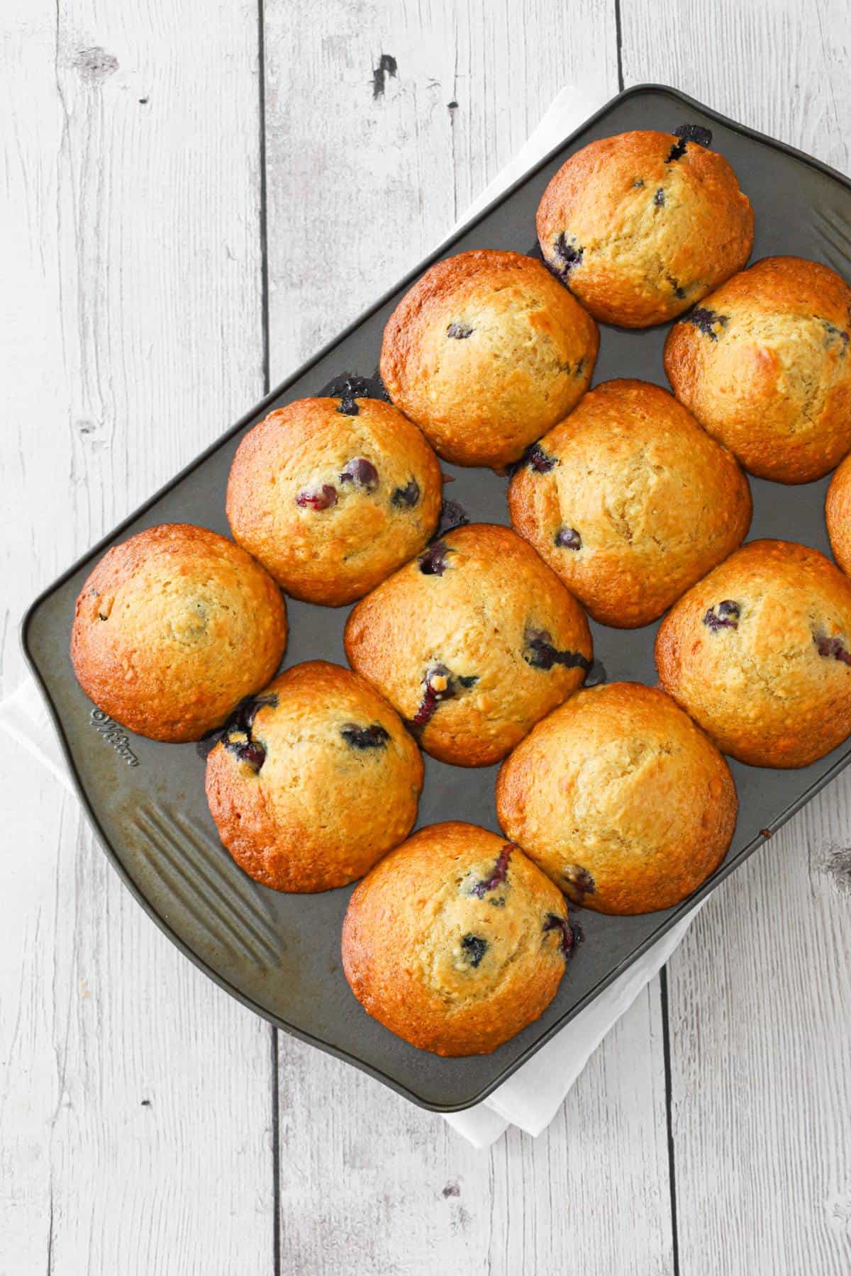 Banana Blueberry Muffins are moist and delicious homemade banana muffins loaded with fresh blueberries.