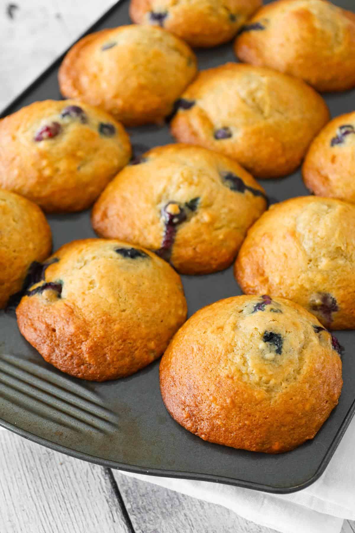 Banana Blueberry Muffins are moist and delicious homemade banana muffins loaded with fresh blueberries.