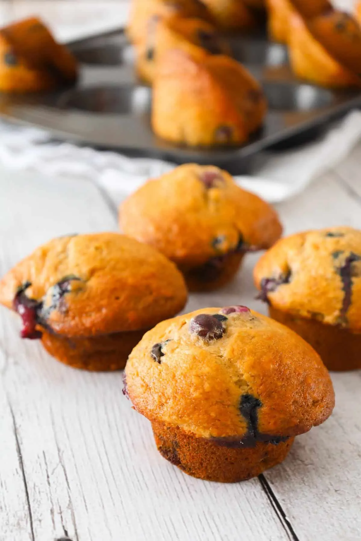 Banana Blueberry Muffins are moist and delicious homemade banana muffins loaded with fresh blueberries.