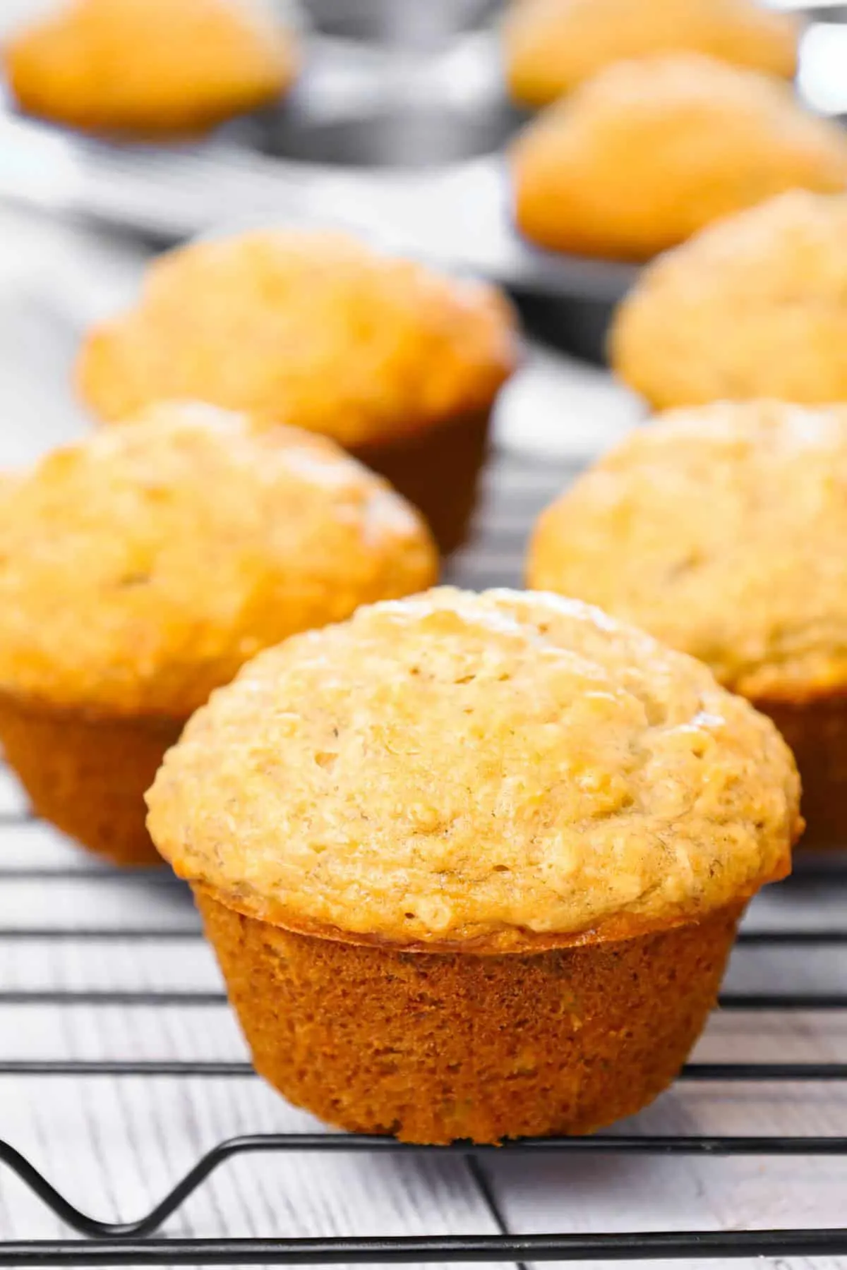 Banana Oatmeal Muffins are a delicious snack or breakfast treat made with ripe bananas and quick oats.