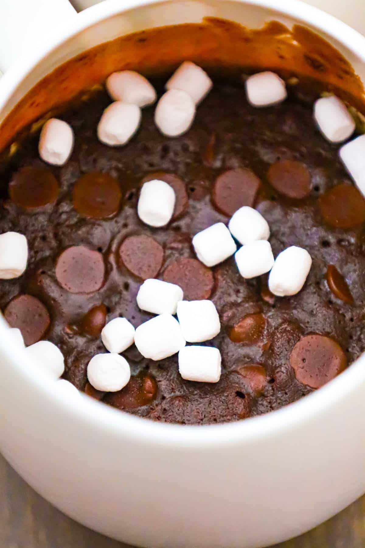 Brownie in a Mug is a simple but decadent single serve dessert recipe made in the microwave.