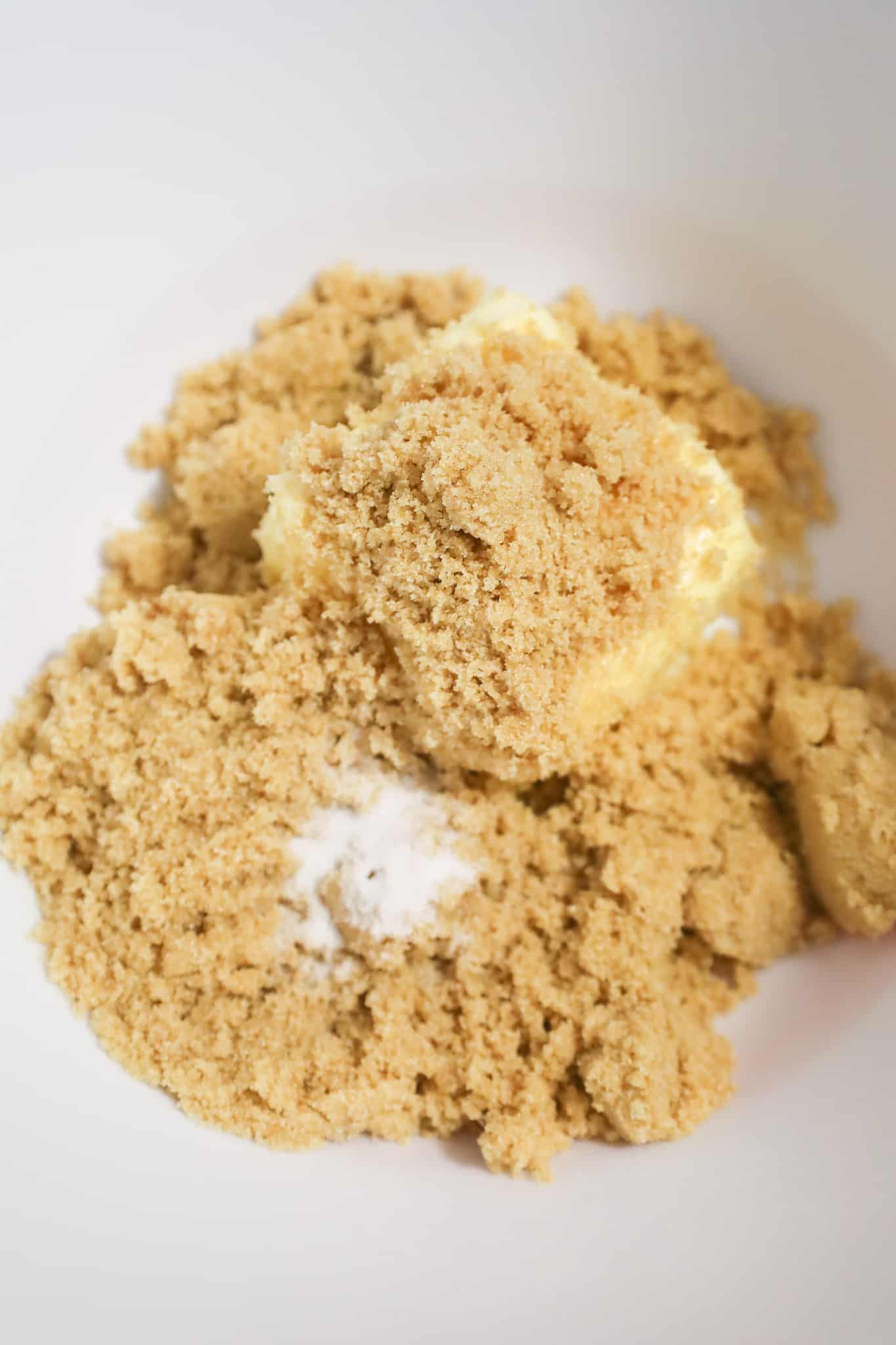 brown sugar, salt and softened butter in a mixing bowl
