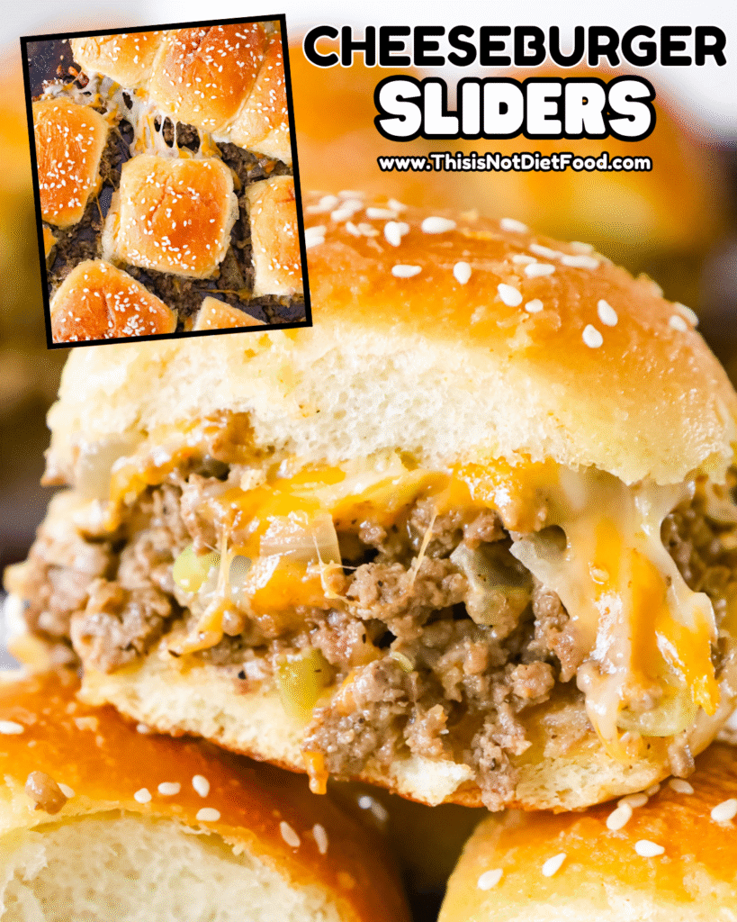 🍔 Cheeseburger Sliders – Classic Mini Burger Recipe 🧀
These Cheeseburger Sliders are juicy mini cheeseburgers made with seasoned ground beef, melty American cheese, crisp lettuce, pickles, and slider buns — perfect for easy weeknight dinners, game day snacks, party appetizers, family meals, and burger lovers craving a crowd‑pleasing sliders recipe. Save this cheeseburger slider recipe, mini burgers with cheese, ground beef sliders, homemade cheeseburgers, party food ideas, and click for the full recipe with step‑by‑step photos & tips on This Is Not Diet Food! ❤️
#cheeseburgersliders #sliderrecipes #groundbeefrecipes #burgerrecipe #partyfood #easymeals #cheeseburgers #appetizerideas #thisisnotdietfood