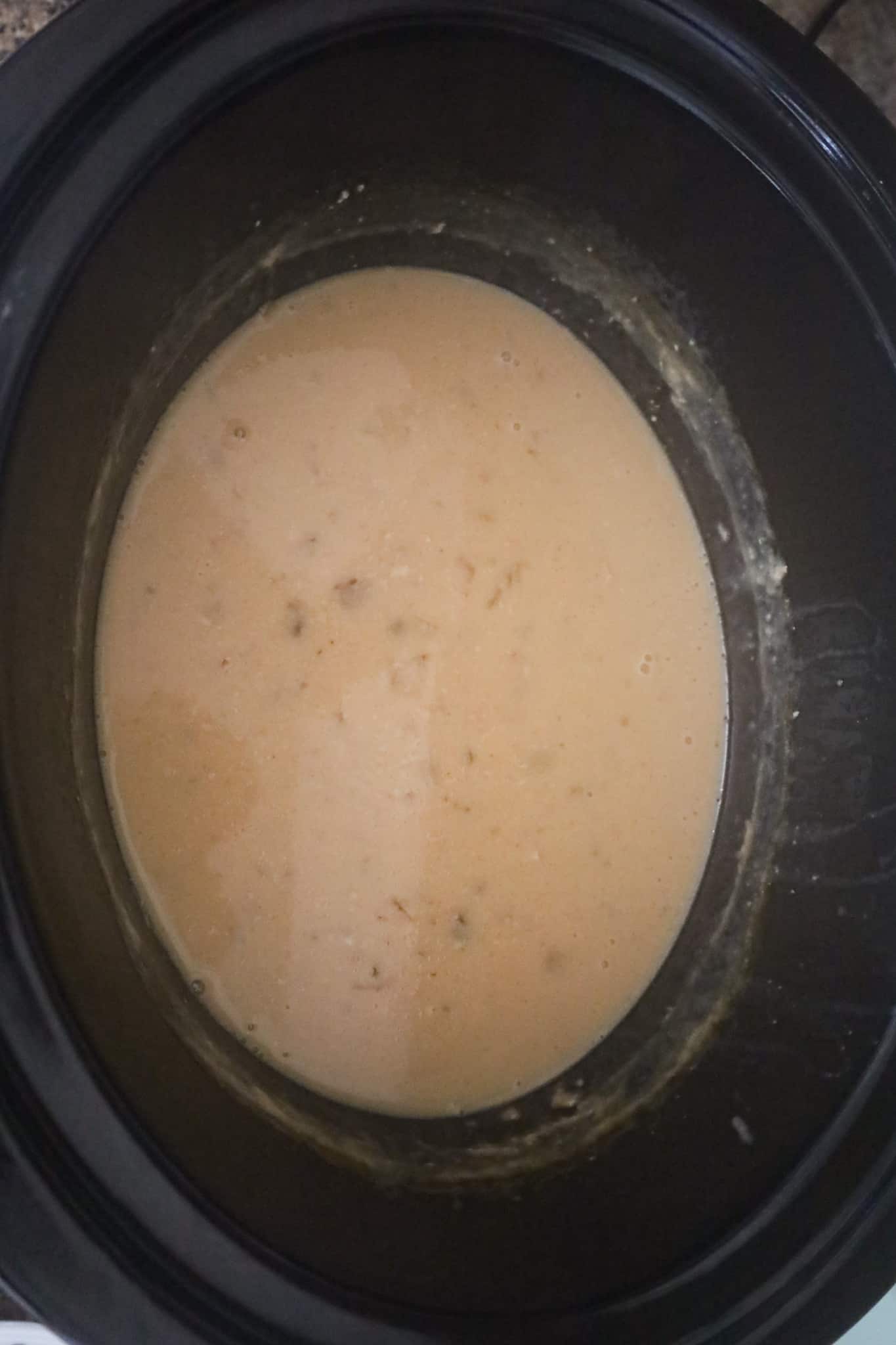 mushroom gravy in a crock pot