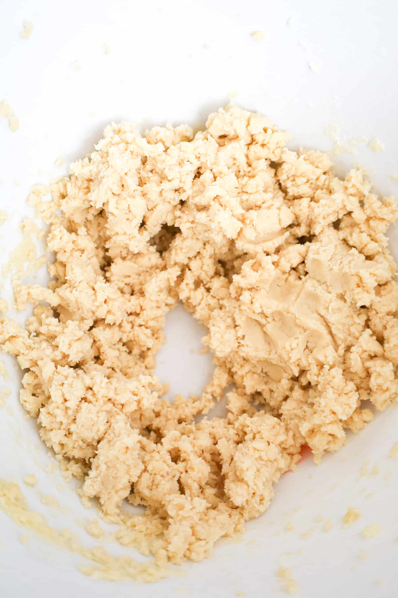 cookie dough in a mixing bowl