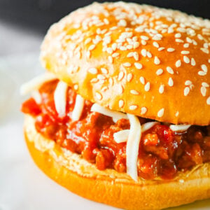 Instant Pot Sloppy Joes are an easy pressure cooker ground beef dinner recipe with a sauce made from diced tomatoes, ketchup, Worcestershire sauce and spices.