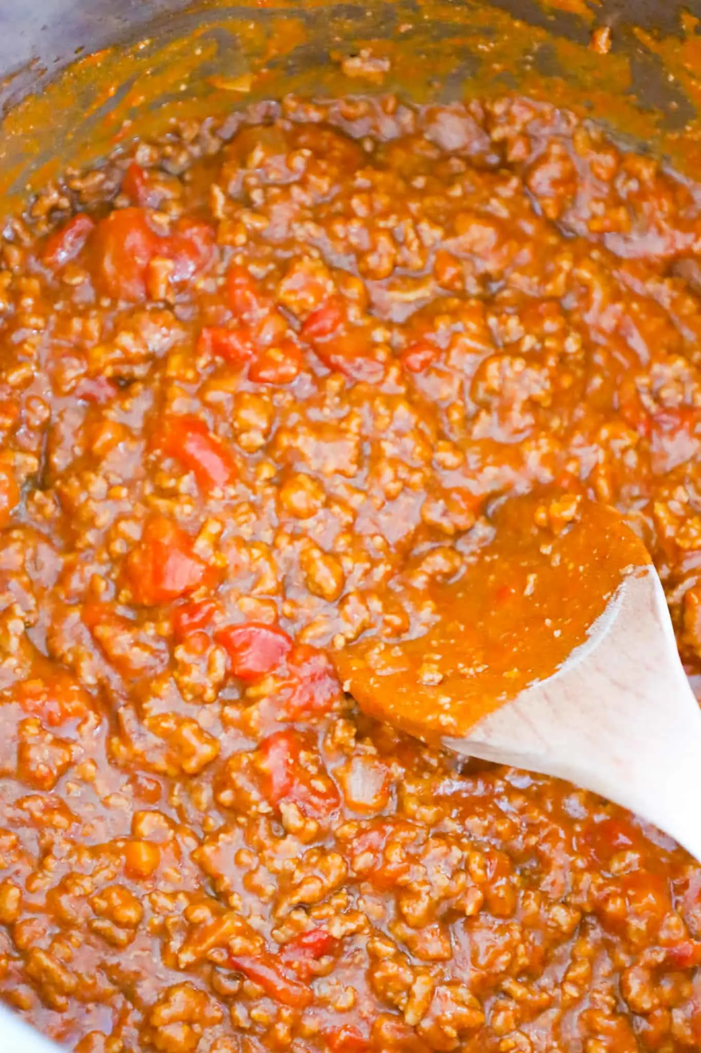 Instant Pot Sloppy Joes are an easy pressure cooker ground beef dinner recipe with a sauce made from diced tomatoes, ketchup, Worcestershire sauce and spices.