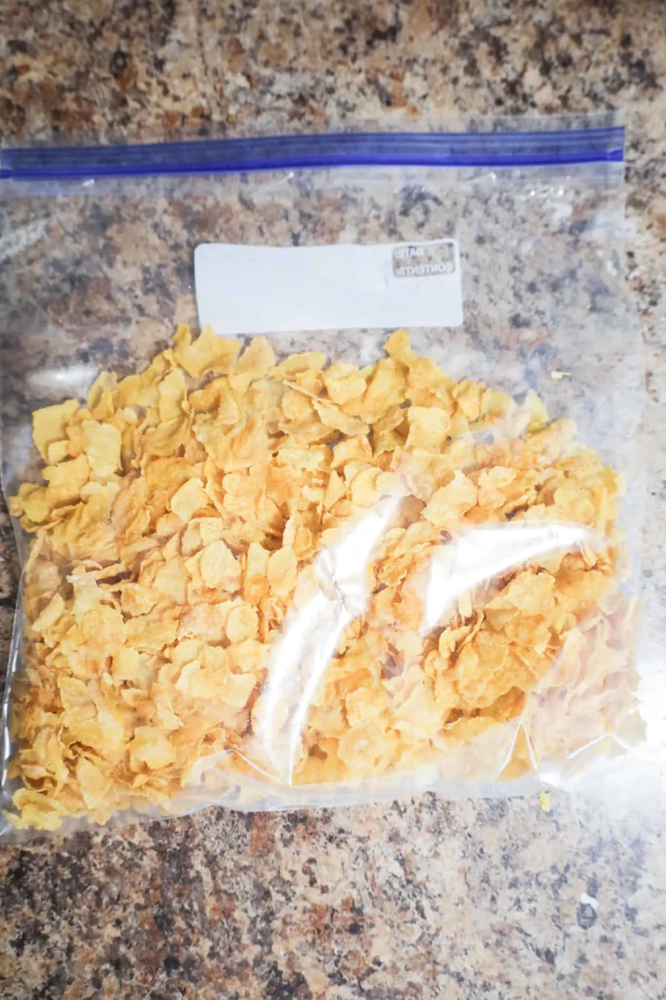 cornflakes in a ziploc bag