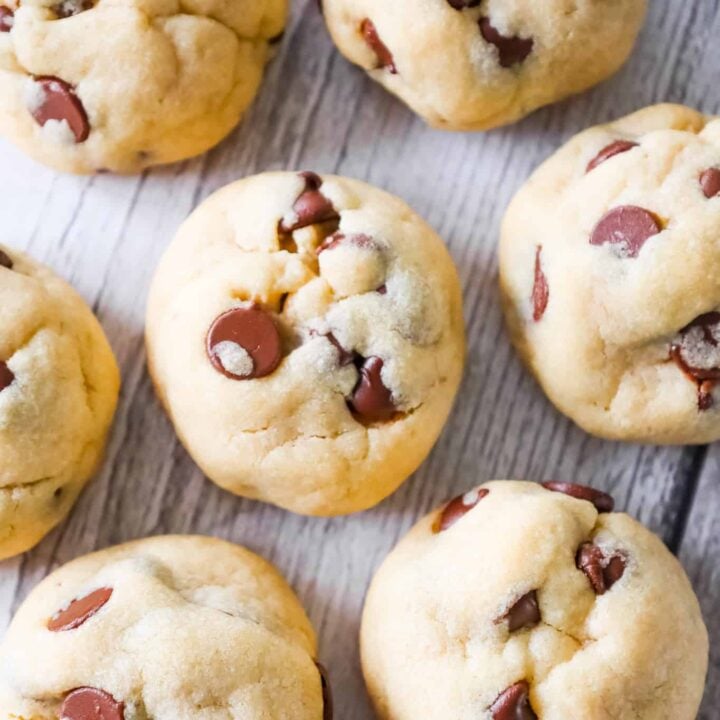 Chocolate Chip Pudding Cookies are soft and chewy cookies made with vanilla instant pudding mix and loaded with semi sweet chocolate chips.