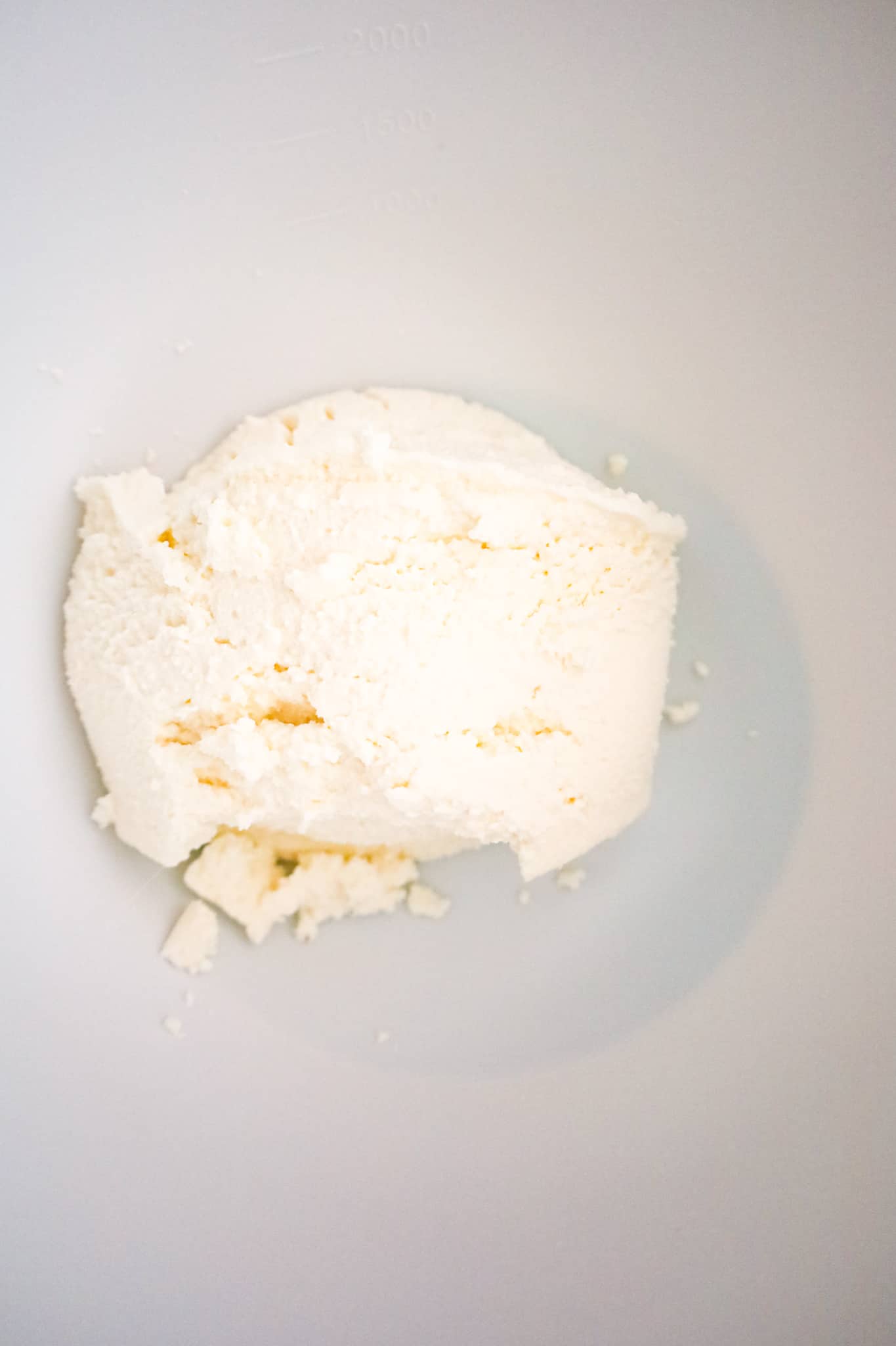 ricotta cheese in a mixing bowl
